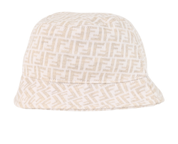 Fendi FF Bucket Hat, Wool, Cream/Beige, 3*